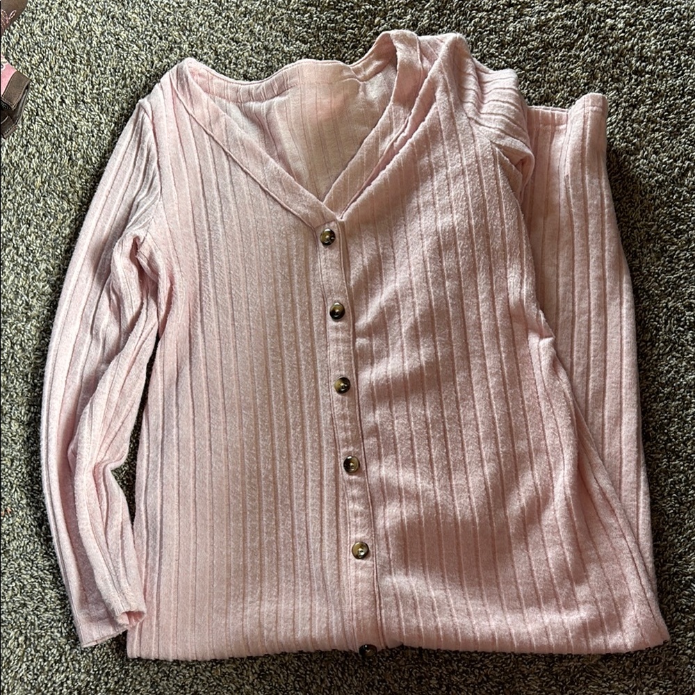 SHEIN Pink Long Sleeve Dress